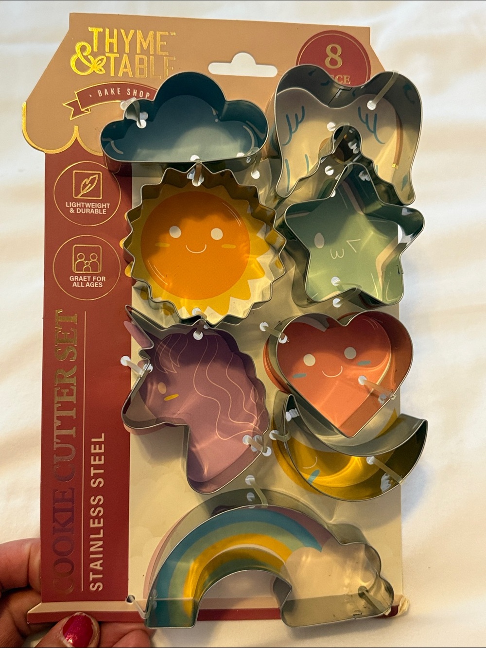Thyme & Table Stainless Steel Rainbow Cookie Cutter Set - Multicolor